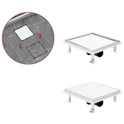 Scarico Doccia 2-in-1 Copertura a Piastrella 28x28cm in Acciaio Vidaxl 405928