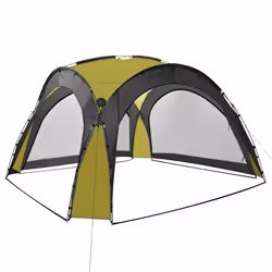 vidaXL Tenda per Feste con LED e 4 Pareti 3,6x3,6x2,3 m Verde - Vista aggiuntiva 3