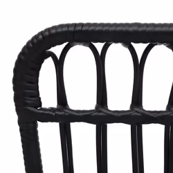 VidaXL 48581 sedia da esterno Terrazzo Seduta imbottita Rattan sintetico, Acciaio Nero - Vista aggiuntiva 5