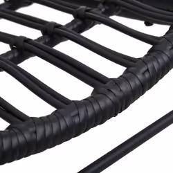 VidaXL 48581 sedia da esterno Terrazzo Seduta imbottita Rattan sintetico, Acciaio Nero - Vista aggiuntiva 6