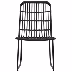 VidaXL 48584 sedia da esterno Terrazzo Rattan sintetico, Acciaio Nero