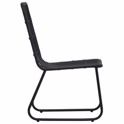 VidaXL 48584 sedia da esterno Terrazzo Rattan sintetico, Acciaio Nero - Vista aggiuntiva 4