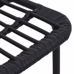 VidaXL 48584 sedia da esterno Terrazzo Rattan sintetico, Acciaio Nero - Vista aggiuntiva 7