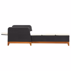 VidaXL 46012 sedia da esterno Salone Seduta imbottita Legno di acacia, Rattan sintetico, Acciaio Nero, Crema, Bianco - Vista aggiuntiva 5