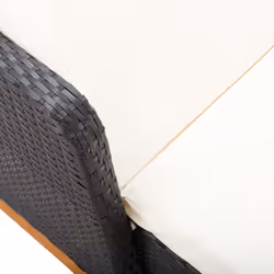 VidaXL 46012 sedia da esterno Salone Seduta imbottita Legno di acacia, Rattan sintetico, Acciaio Nero, Crema, Bianco - Vista aggiuntiva 7