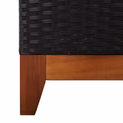 VidaXL 46012 sedia da esterno Salone Seduta imbottita Legno di acacia, Rattan sintetico, Acciaio Nero, Crema, Bianco - Vista aggiuntiva 8