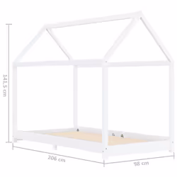 VidaXL 283351 lettino per bambini Bianco Legno - Vista aggiuntiva 7