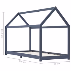 VidaXL 283354 lettino per bambini Grigio Legno - Vista aggiuntiva 7