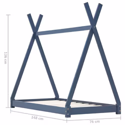 VidaXL 283361 lettino per bambini Grigio Legno - Vista aggiuntiva 7