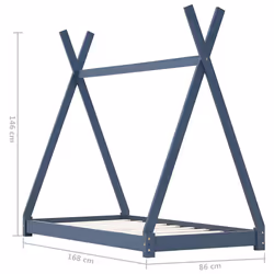 VidaXL 283362 lettino per bambini Grigio Legno - Vista aggiuntiva 7