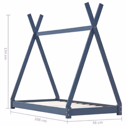 VidaXL 283363 lettino per bambini Grigio Legno - Vista aggiuntiva 7