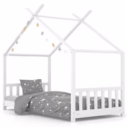 vidaXL Giroletto per Bambini Bianco in Massello di Pino 80x160 cm - Vista aggiuntiva 2