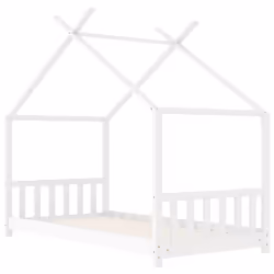 vidaXL Giroletto per Bambini Bianco in Massello di Pino 80x160 cm - Vista aggiuntiva 3