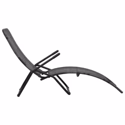 VidaXL 48128 sedia da esterno Salone Seduta imbottita Rattan sintetico, Acciaio Grigio - Vista aggiuntiva 3