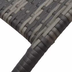 VidaXL 48128 sedia da esterno Salone Seduta imbottita Rattan sintetico, Acciaio Grigio - Vista aggiuntiva 6