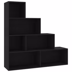 vidaXL Libreria/Divisorio Nero 155x24x160 cm in Legno Multistrato - Vista aggiuntiva 2