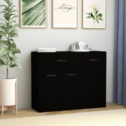Vidaxl - Credenza, Madia per salotto Nera 88x30x70 cm in Truciolato