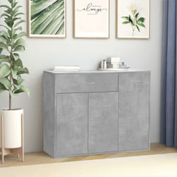 Credenza, Madia per salotto Grigio Cemento 88x30x70 cm in Truciolato Vidaxl