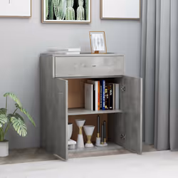 vidaXL Credenza Grigio Cemento 60x30x75 cm in Legno Multistrato - Vista aggiuntiva 3