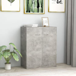 vidaXL Credenza Grigio Cemento 60x30x75 cm in Legno Multistrato