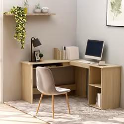 Colore: Rovere Sonoma Materiale: Truciolato Dimensioni complessive: 120 x 140 x 75 cm (L x P x A) Con un piano estraibile per ...