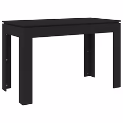 vidaXL Tavolo da Pranzo Nero 120x60x76 cm in Legno Multistrato - Vista aggiuntiva 2