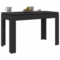 vidaXL Tavolo da Pranzo Nero 120x60x76 cm in Legno Multistrato - Vista aggiuntiva 3
