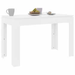vidaXL Tavolo da Pranzo Bianco Lucido 120x60x76 cm Legno Multistrato - Vista aggiuntiva 3