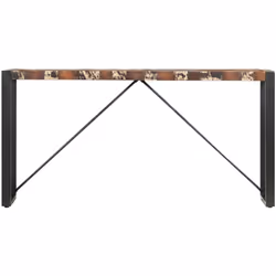 Introducete un tocco di fascino industriale nel vostro arredo grazie al nostro elegante tavolo consolle in legno massello. Il ...