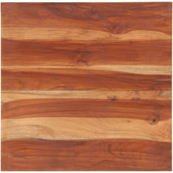 Piano Tavolo in Legno Massello di Acacia 25-27 mm 60x60 cm Vidaxl