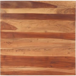 Piano Tavolo, Vassoi da tavola Rettangolare in Legno Massello di Sheesham 25-27 mm 80x80 cm Vidaxl