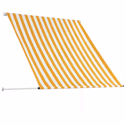 vidaXL Tenda da Sole Retrattile 100x150 cm Giallo e Bianco - Vista aggiuntiva 3
