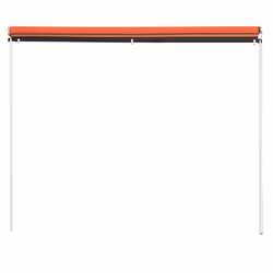 vidaXL Tenda da Sole Retrattile con LED 100x150 cm Arancione e Marrone - Vista aggiuntiva 3