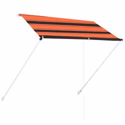 vidaXL Tenda da Sole Retrattile 200x150 cm Arancione e Marrone - Vista aggiuntiva 2