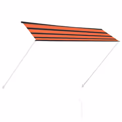 vidaXL Tenda da Sole Retrattile 300x150 cm Arancione e Marrone - Vista aggiuntiva 2