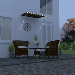 Tenda da Sole Retrattile con led, Telo Ombreggiante 150x150 cm Antracite Vidaxl