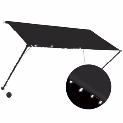 vidaXL Tenda da Sole Retrattile con LED 250x150 cm Antracite - Vista aggiuntiva 2