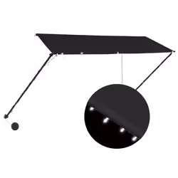 vidaXL Tenda da Sole Retrattile con LED 300x150 cm Antracite - Vista aggiuntiva 2