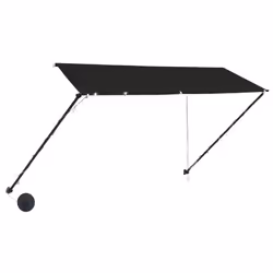 vidaXL Tenda da Sole Retrattile con LED 350x150 cm Antracite - Vista aggiuntiva 3