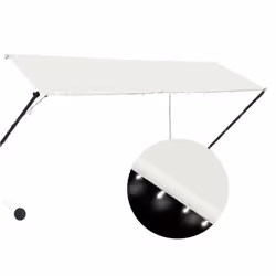 vidaXL Tenda da Sole Retrattile con LED 300x150 cm Crema - Vista aggiuntiva 2