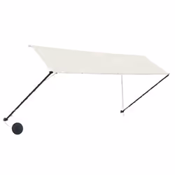 vidaXL Tenda da Sole Retrattile con LED 350x150 cm Crema - Vista aggiuntiva 3