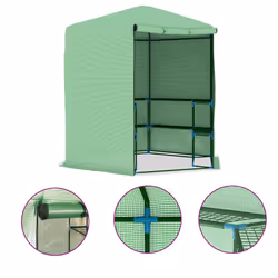 vidaXL Serra con Ripiani in Acciaio 227x223 cm - Vista aggiuntiva 2