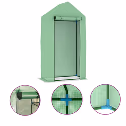 vidaXL Serra con Struttura in Acciaio 0,5 m² 1x0,5x1,9 m - Vista aggiuntiva 2