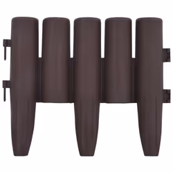 vidaXL Bordature per Prato 36 pz Marroni 10 m in PP - Vista aggiuntiva 3