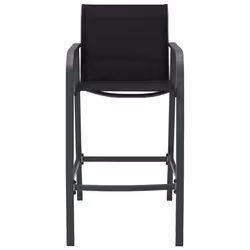 VidaXL 48117 sedia da esterno Terrazzo Acciaio, Tessile Nero - Vista aggiuntiva 3