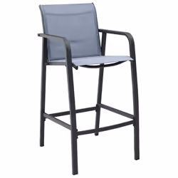 VidaXL 48119 sedia da esterno Terrazzo Acciaio, Tessile Grigio - Vista aggiuntiva 2