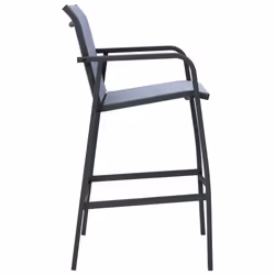 VidaXL 48119 sedia da esterno Terrazzo Acciaio, Tessile Grigio - Vista aggiuntiva 4