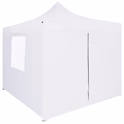 Gazebo Professionale Pieghevole 4 Pareti 3x3 m Acciaio Biancocod mxl 103647 - Vista aggiuntiva 2