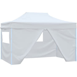 Tendone per Feste Pieghevole con 4 Pareti 3x4,5 m Bianco Vidaxl 789943