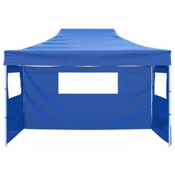 vidaXL Gazebo Professionale Pieghevole con 3 Pareti 3x4m Acciaio Blu - Vista aggiuntiva 3
